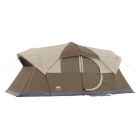 WeatherMaster 10-Person Weatherproof Camping Tent, Large Family Tent with Room Divider, Included Rainfly