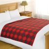 Throw Blanket for Couch Sofa Bed Buffalo Plaid Decor Red and Black Checkered Blanket Cozy Fuzzy Soft Lightweight 60X50 inch Warm Fleece Blanket for Al