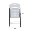 4 Pack Portable Plastic Folding Chairs; Sturdy Design; Indoor/Outdoor Events; Perfect for Camping/Picnic/Tailgating/Party; Easy to Clean; White