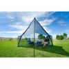 Tarp Shed, 9' x 9', with UV Protection and Roll Up Screen Wall