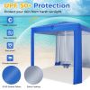 Outdoor Beach Canopy Tent with Detachable Sidewall and Folding Table