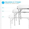 Adjustable Portable Aluminum Patio Folding Camping Table for Outdoor and Indoor