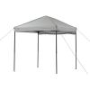 6' x 6' Gray Instant Outdoor Awning with UV Protection