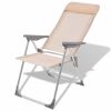 Camping Chairs 4 pcs Cream Aluminum 22"x23.6"x44.1"