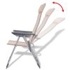 Camping Chairs 4 pcs Cream Aluminum 22"x23.6"x44.1"