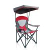 Folding Camping Chair with Shade Canopy, Heavy Duty Steel Frame with Carry Bag and Cup Holder