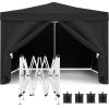 10'x10' EZ Pop Up Canopy Outdoor Portable Party Folding Tent with Removable Sidewalls + Carry Bag + 4pcs Weight Bag