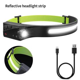 ZK30 Mini Headlamp COB LED Forehead Flashlight Torch Lighting Waterproof Bike Bicycle Front Light For Outdoor Hunting Fishing (Emitting Color: C)