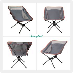 SUNNYFEEL Ultralight Folding Camping Chair, Portable Backpacking Chairs Lightweight, Small Compact Collapsible Camp Chair, Heavy Duty 300 LBS for Outd (Color: Grey)