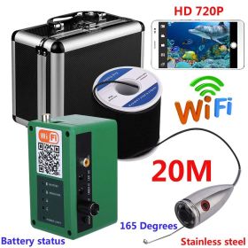 HD Wifi Wireless Underwater Fishing Camera Video Recording For IOS Android APP Supports Video Record and Take Photo 1000TVL (Color: F005E-20M-WF)