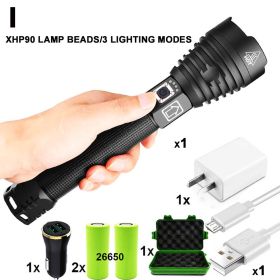 ZK20 XHP90/XPH70/XPH50 LED Flashlight Torch USB Rechargeable Power Display 26650 18650 battery Handheld Light Lantern (Emitting Color: I-XHP90)