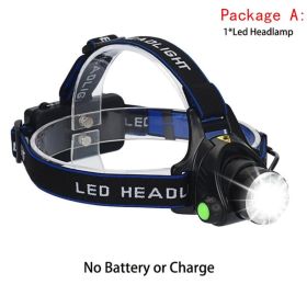 zk20 8000LM Led Headlamps Head Lights Waterproof Head Flashlight Forehead Head Headlights Torch Hunting Mining Fishing Light (Emitting Color: Option A)