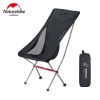 Naturehike Folding Picnic Chair Outdoor Portable Lightweight Camping Chair Backpack Fishing Chair Foldable High Beach Chair YL06