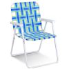 6 Pieces Folding Beach Chair Camping Lawn Webbing Chair