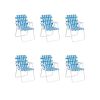 6 Pieces Folding Beach Chair Camping Lawn Webbing Chair