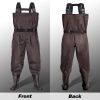 BELLE DURA Fishing Waders Chest Waterproof Light Weight Nylon Bootfoot Waders for Men Women with Boots