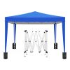 10'x10' EZ Pop Up Canopy Outdoor Portable Party Folding Tent with Removable Sidewalls + Carry Bag + 4pcs Weight Bag