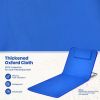 3 Pieces Beach Lounge Chair Mat Set 2 Adjustable Lounge Chairs with Table Stripe