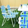 6 Pieces Folding Beach Chair Camping Lawn Webbing Chair