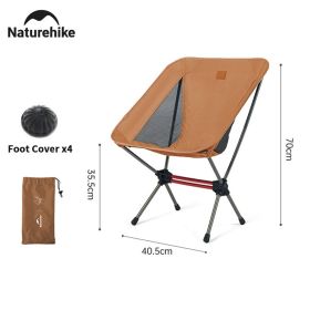 Naturehike Beach Chair High Fishing Chair Folding Chair Ultralight Camping Chair Portable Outdoor Chairs Picnic Travel Chair (Color: Yellow - M)