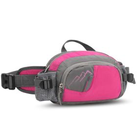 Outdoor Sports Waist Pack for Women and Men (Color: Rose Red)