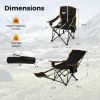 Folding Camping Chair with Footrest Camping Lounge Chair with Carry Bag