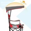 Folding Camping Chair with Shade Canopy, Heavy Duty Steel Frame with Carry Bag and Cup Holder