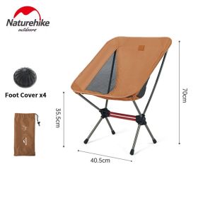 Naturehike Camping Chair Ultralight Portable Folding Chair Travel Backpacking Relax Chair Picnic Beach Outdoor Fishing Chair (Color: YL08 - Yellow)